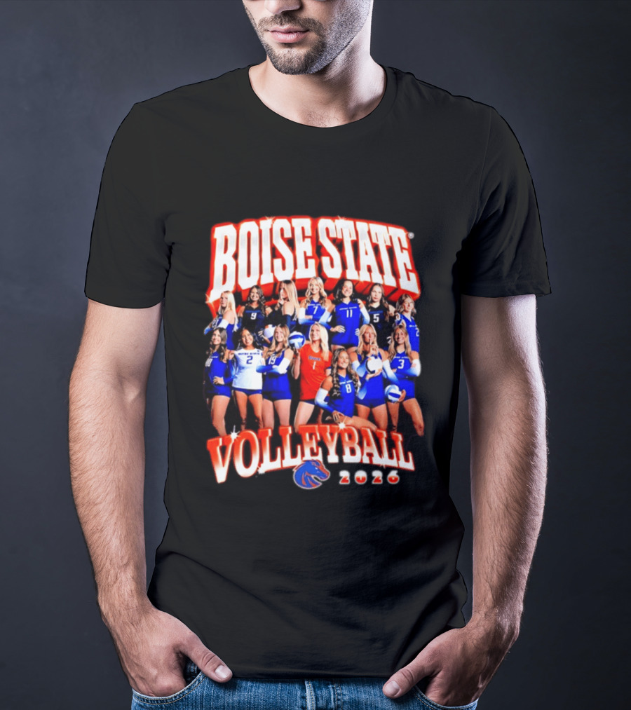 Boise State Volleyball 2026 NCAA Women's Team Collage T-Shirt