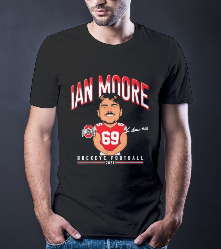 Ian Moore Ohio State Buckeyes Football 2024 Caricature 69 T-Shirt