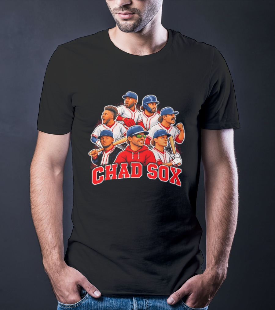 Chad Sox Boston Red Sox Team Collage Players T-Shirt