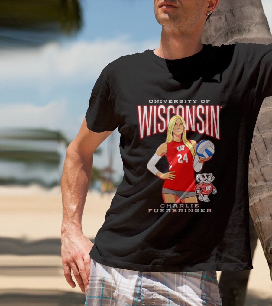 University Of Wisconsin Charlie Fuerbringer Volleyball Wisconsin T-Shirt