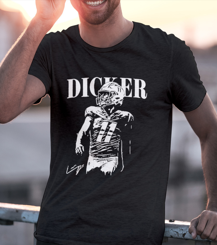 Dicker Football Quarterback Number 17 T-Shirt