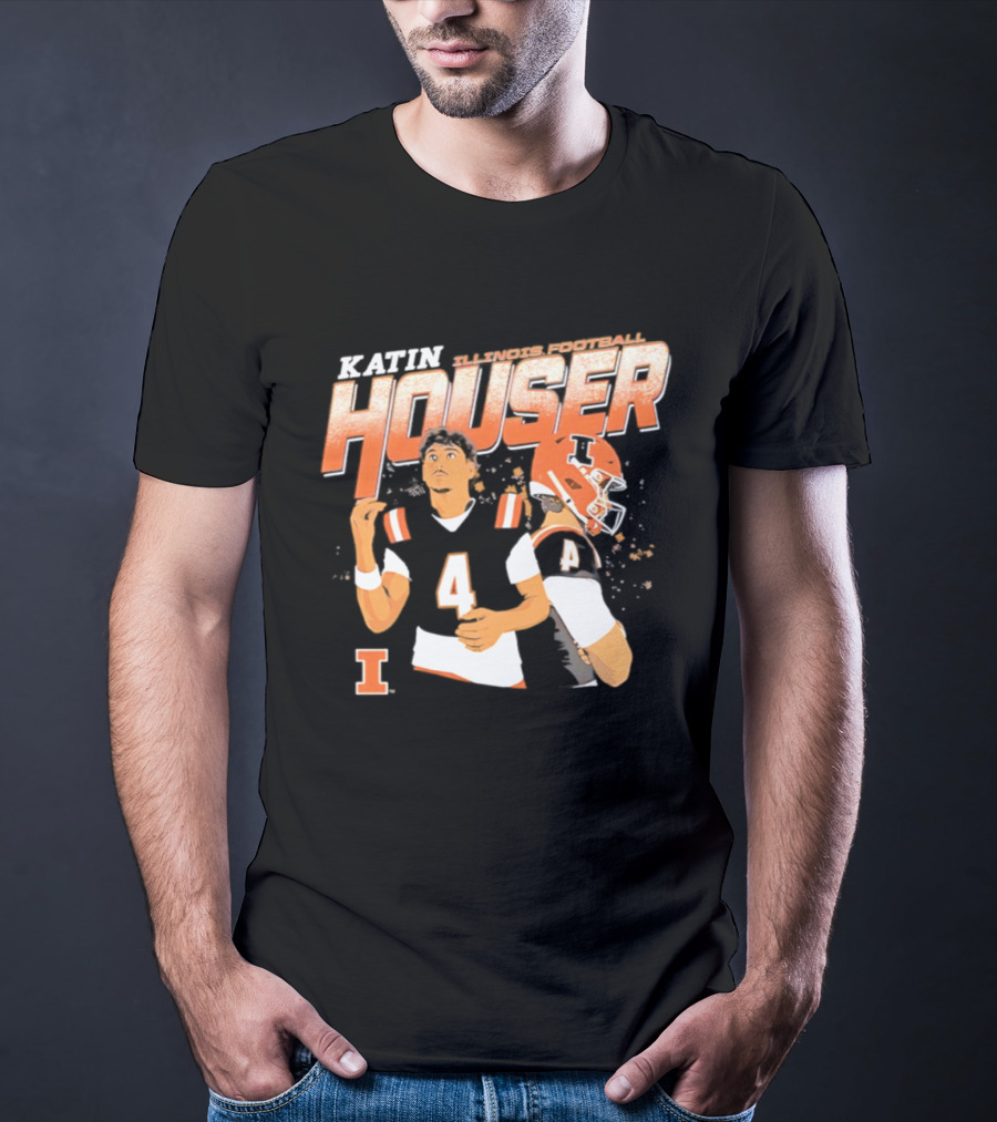 Katin Houser Illinois Fighting Illini Football T-Shirt