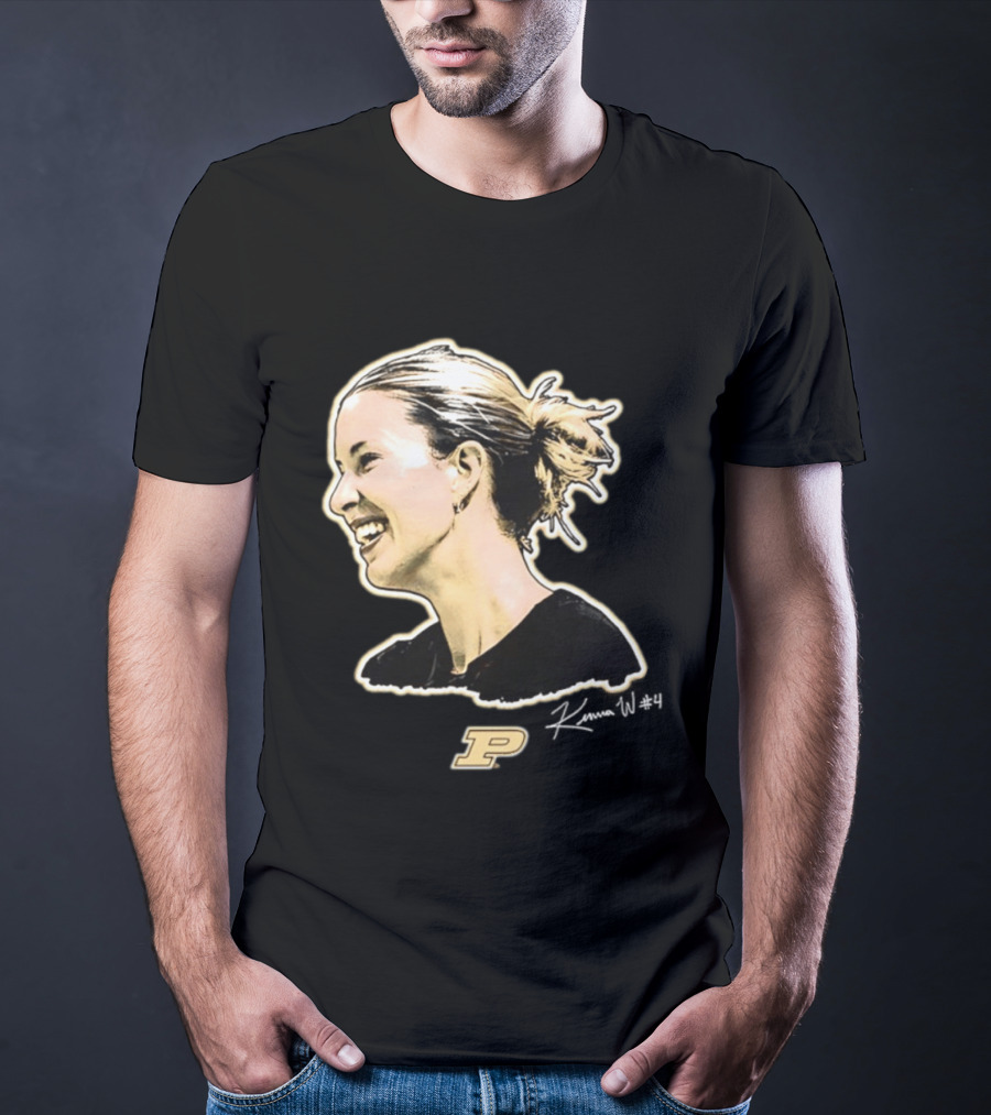 Kenna Wollard Purdue Boilermakers P Logo Big Head T-Shirt