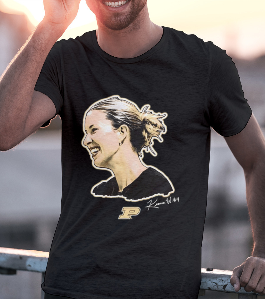Kenna Wollard Purdue Boilermakers P Logo Big Head T-Shirt