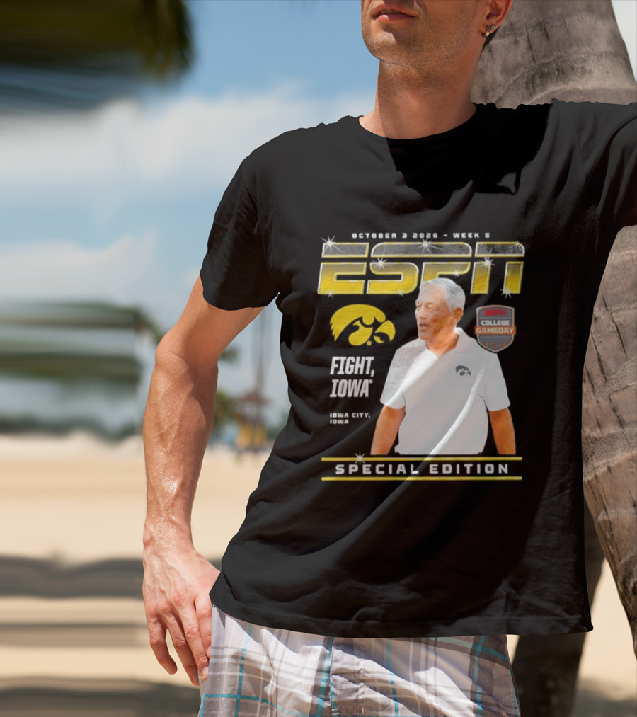 October 3 2026 Week 3 ESPN Iowa Hawkeyes Kirk Ferentz College Gameday Special Edition Fight Iowa T-Shirt