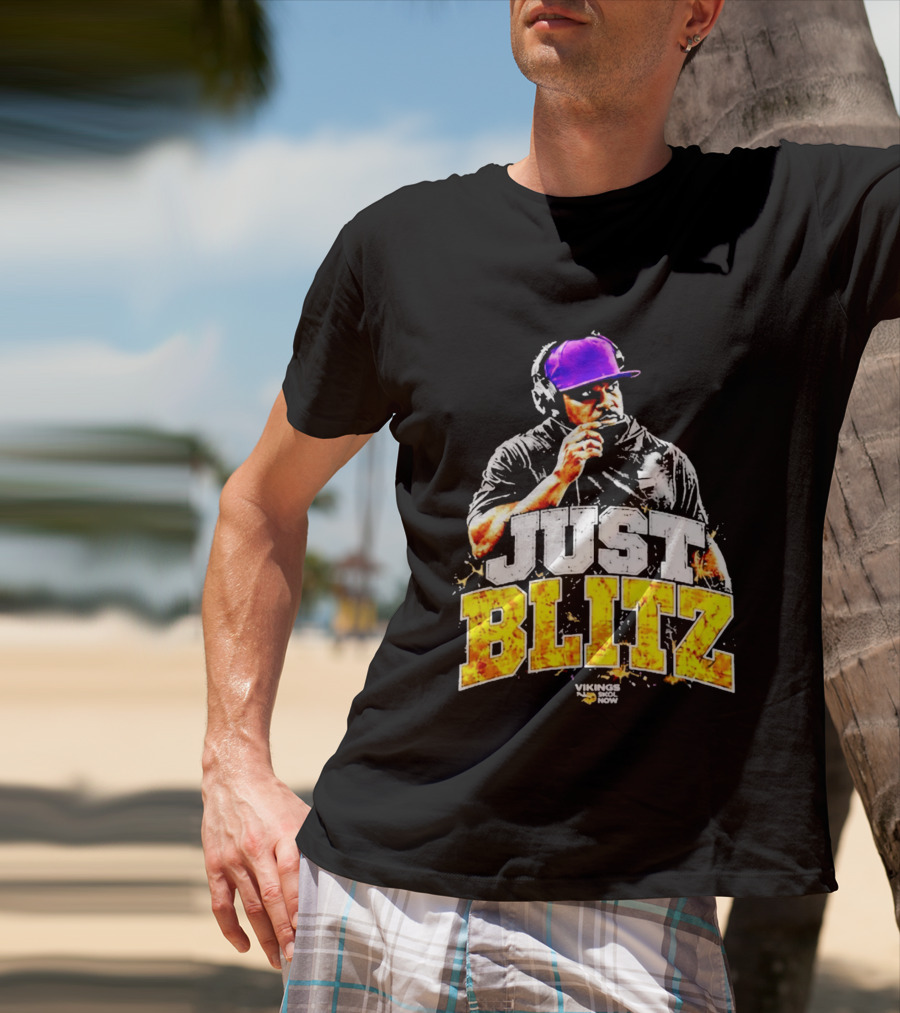 Just Blitz Football Coach Vikings Skol Now T-Shirt