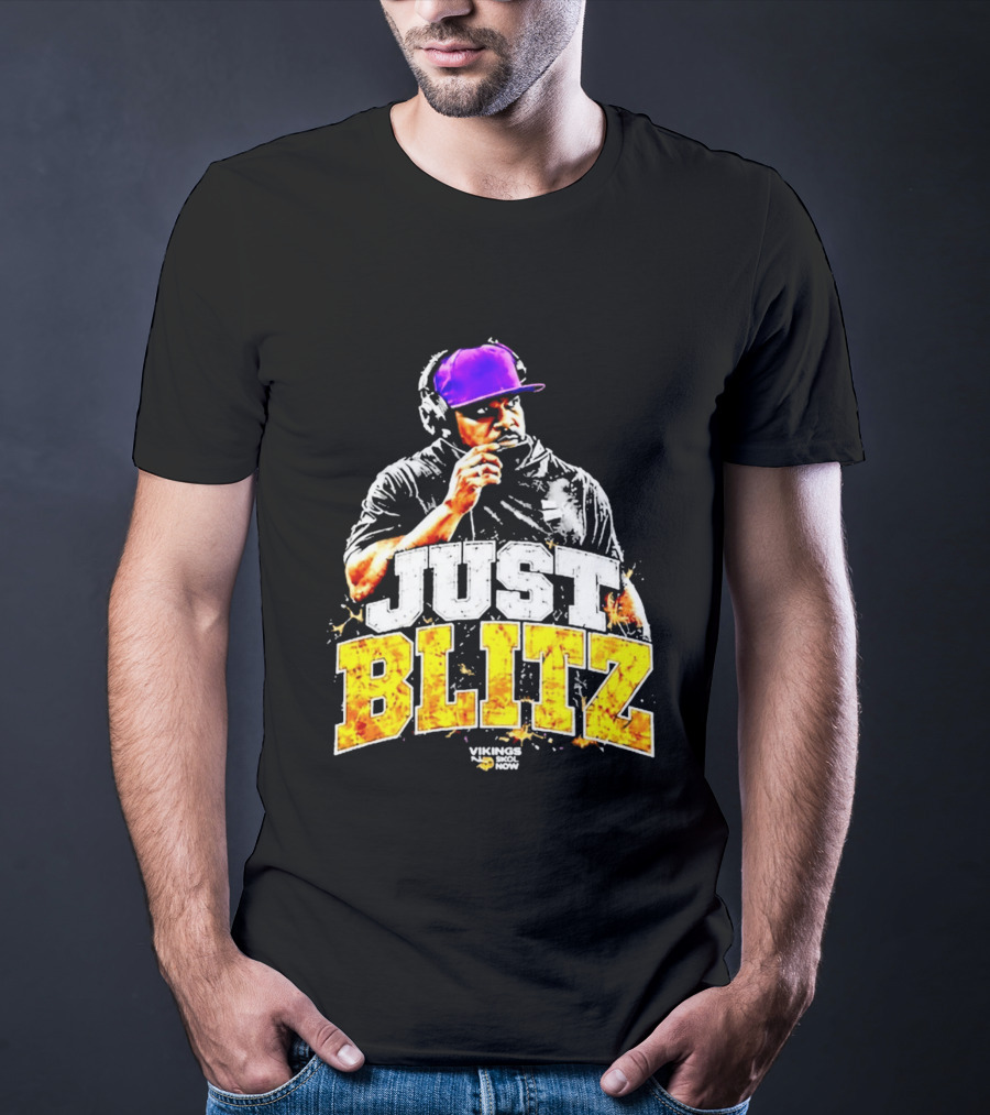 Just Blitz Football Coach Vikings Skol Now T-Shirt