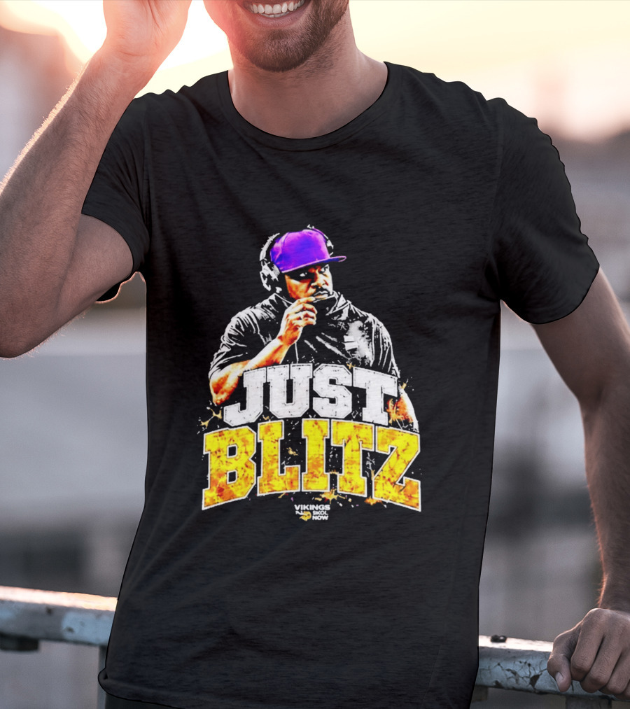 Just Blitz Football Coach Vikings Skol Now T-Shirt