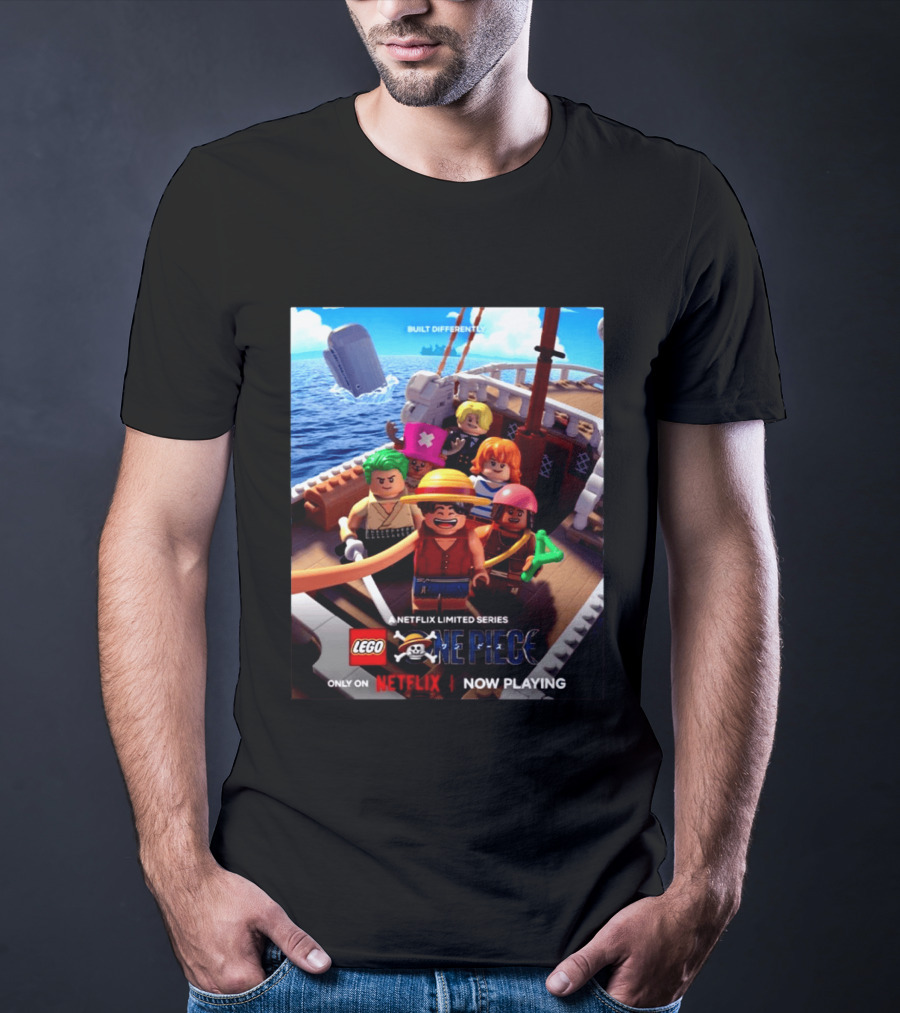 LEGO One Piece Netflix Limited Series Built Differently Now Playing T-Shirt