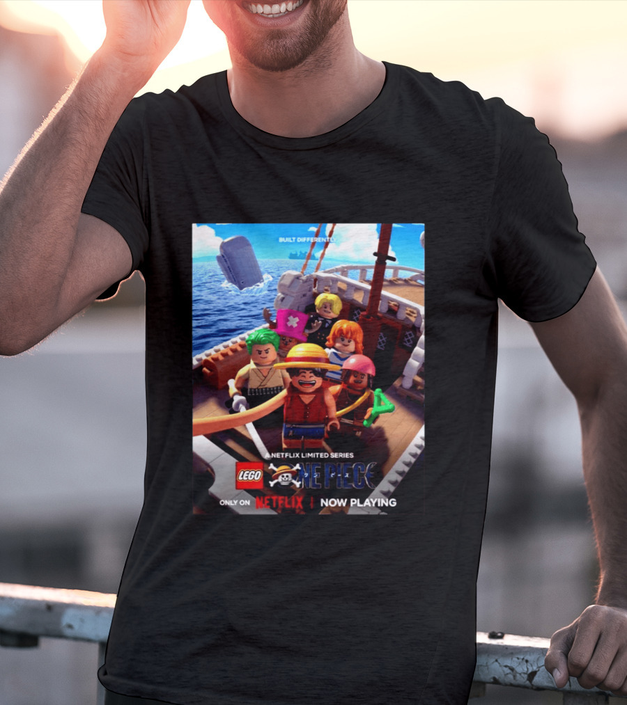LEGO One Piece Netflix Limited Series Built Differently Now Playing T-Shirt