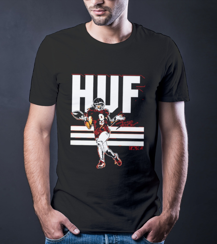 HUF Football Player Number 8 Bold Shrugging T-Shirt