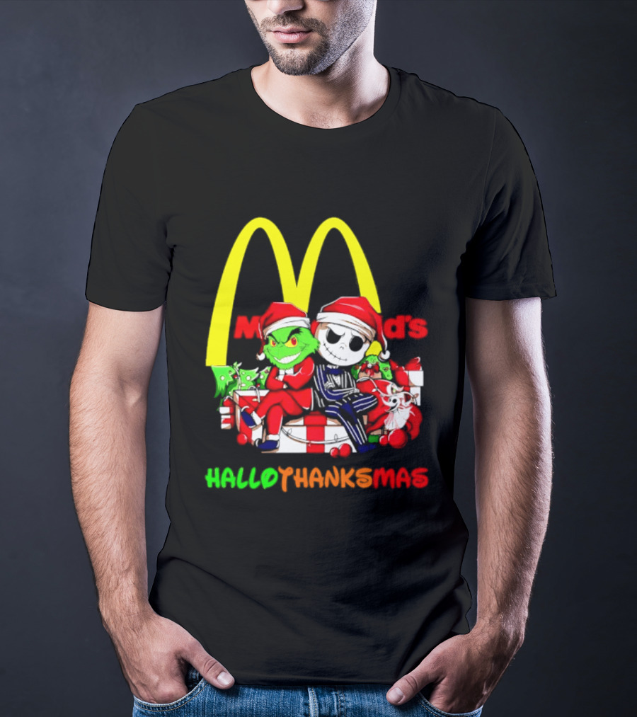 McDonald's Grinch Jack Skellington Hallothanksmas 2026 T-Shirt