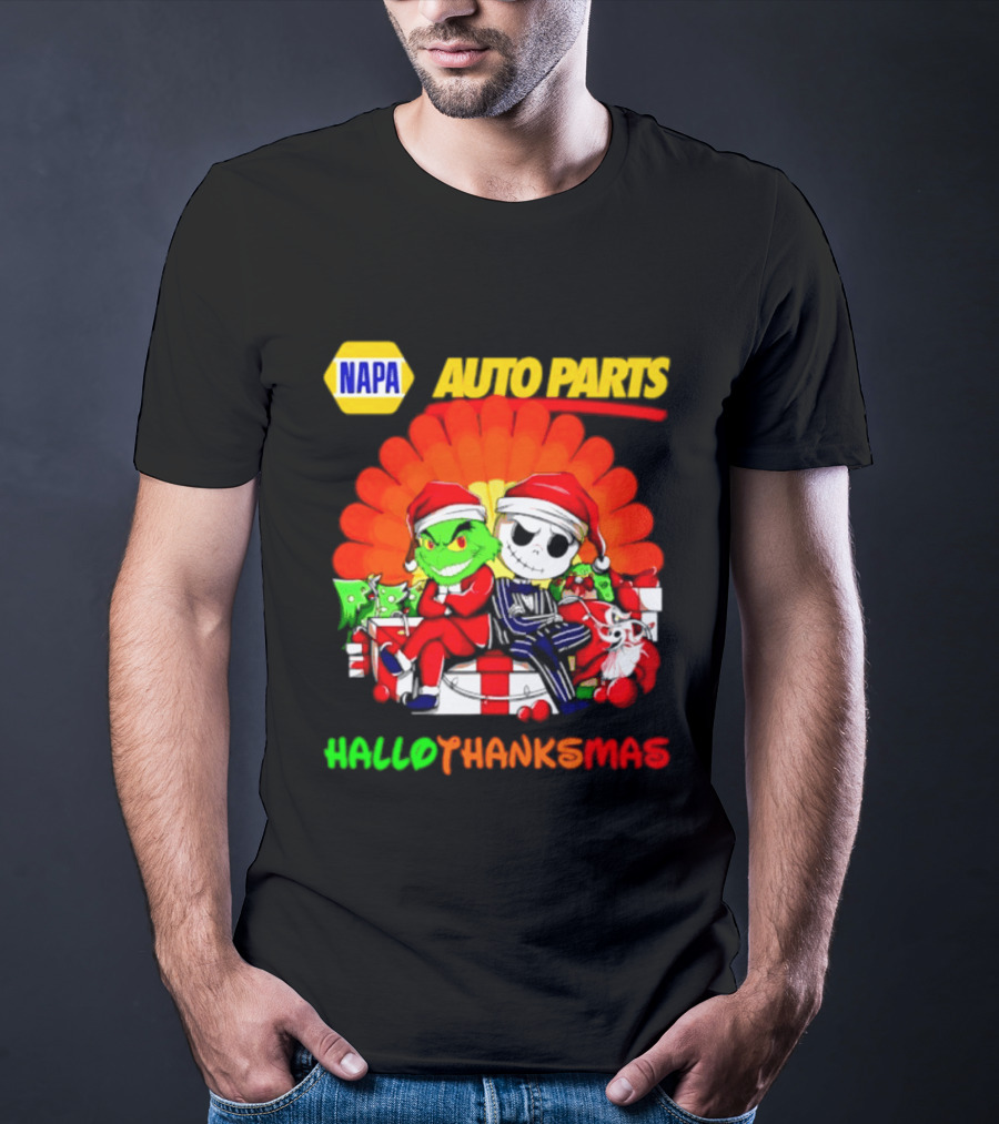 Napa Auto Parts Grinch Jack Skellington Hallothanksmas 2026 T-Shirt