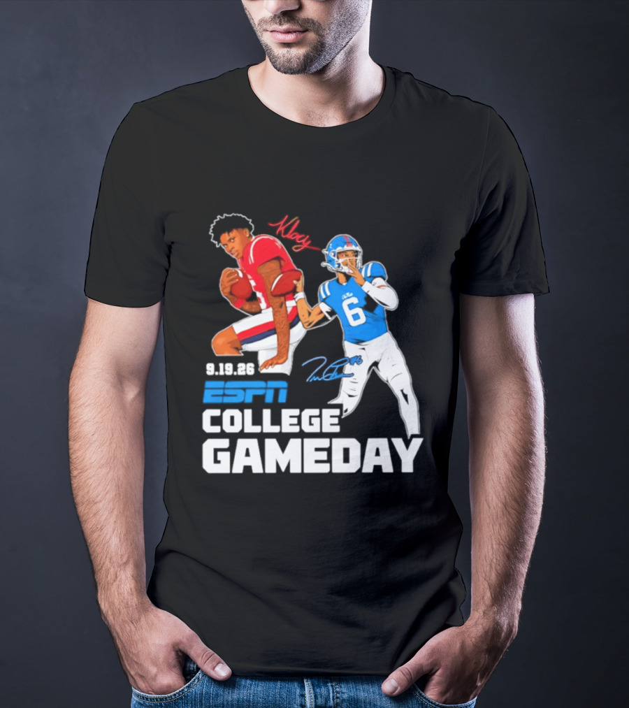 Ole Miss Football 2026 ESPN College Gameday King Number 6 T-Shirt