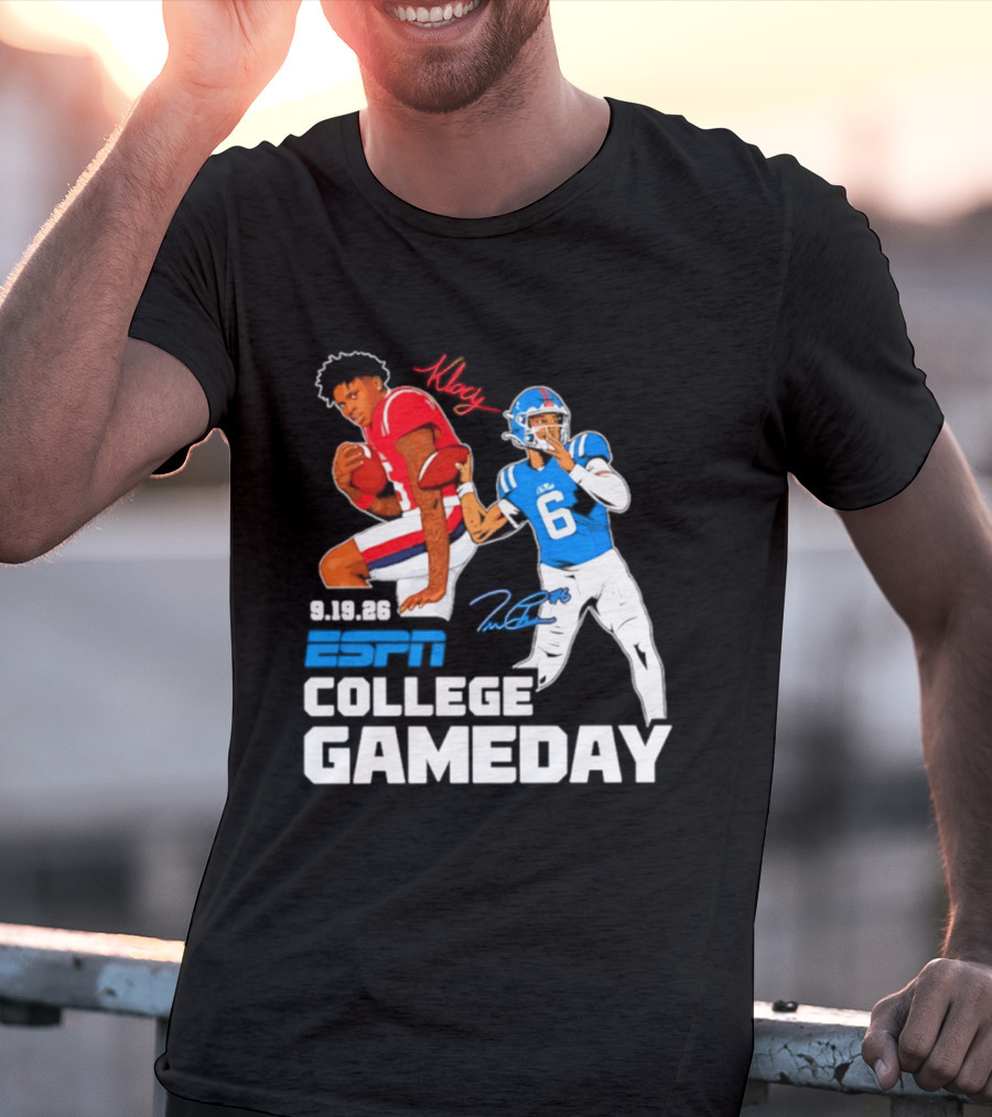 Ole Miss Football 2026 ESPN College Gameday King Number 6 T-Shirt