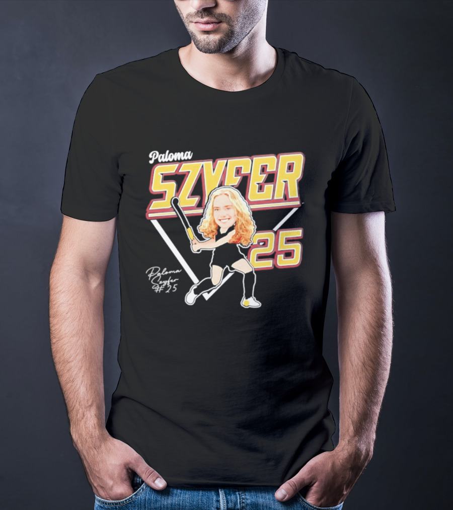 Paloma Szyfer 25 Oberlin Hockey NCAA Caricature T-Shirt