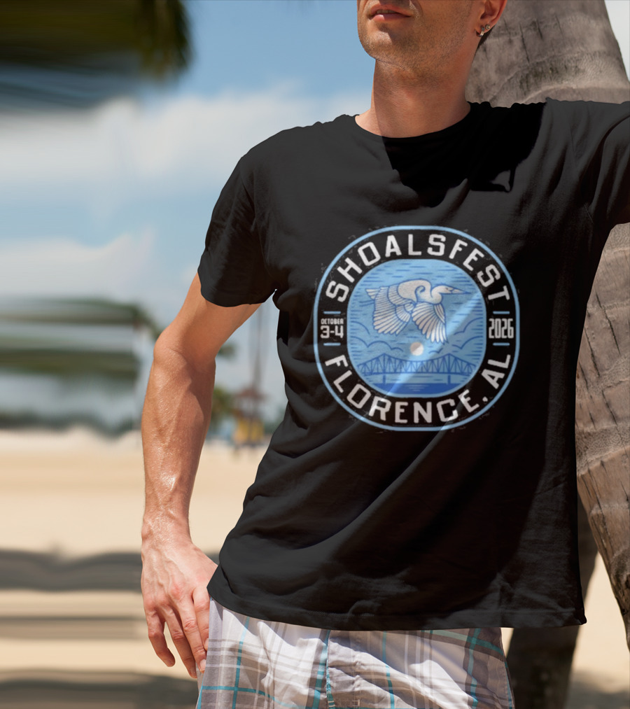 ShoalsFest 2026 Florence Alabama McFarland Park October 3 Bird And Bridge T-Shirt