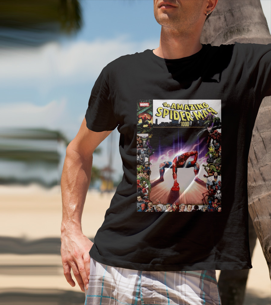 The Amazing Spider Man 1000 Cover Marvel Crossover Featuring Iconic Heroes And Villains T-Shirt