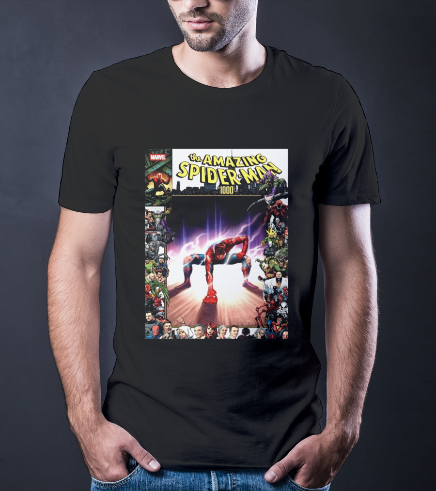 The Amazing Spider Man 1000 Cover Marvel Crossover Featuring Iconic Heroes And Villains T-Shirt