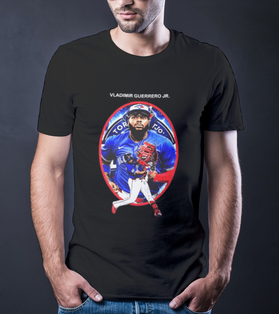 Vladimir Guerrero Jr Toronto Blue Jays Baseball Two Sided T-Shirt