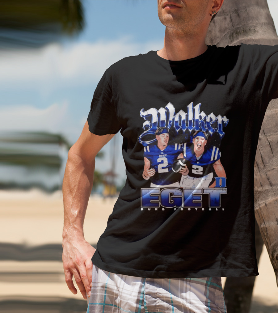 Walker Eget Duke Blue Devils Football 90s T-Shirt