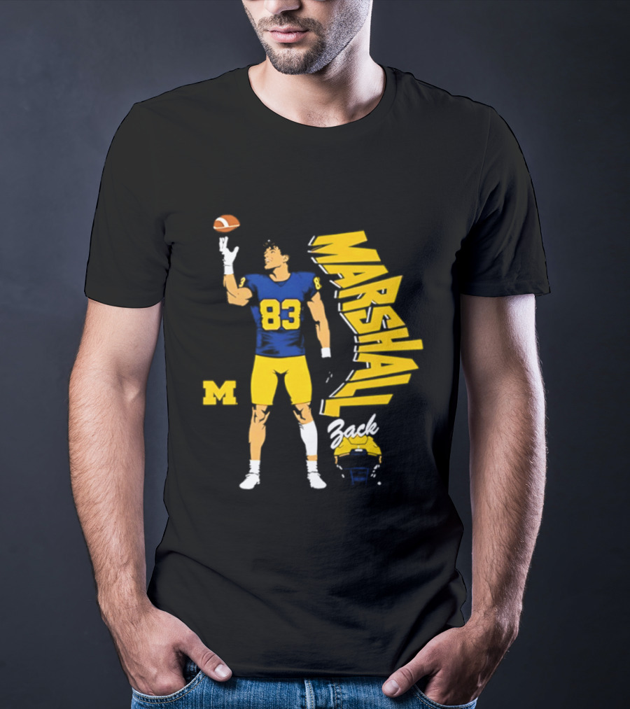 Zack Marshall Michigan Wolverines NCAA Football Number 83 Moment T-Shirt