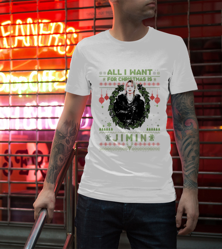 All I Want For Christmas Is Jimin BTS Ugly Christmas T-Shirt