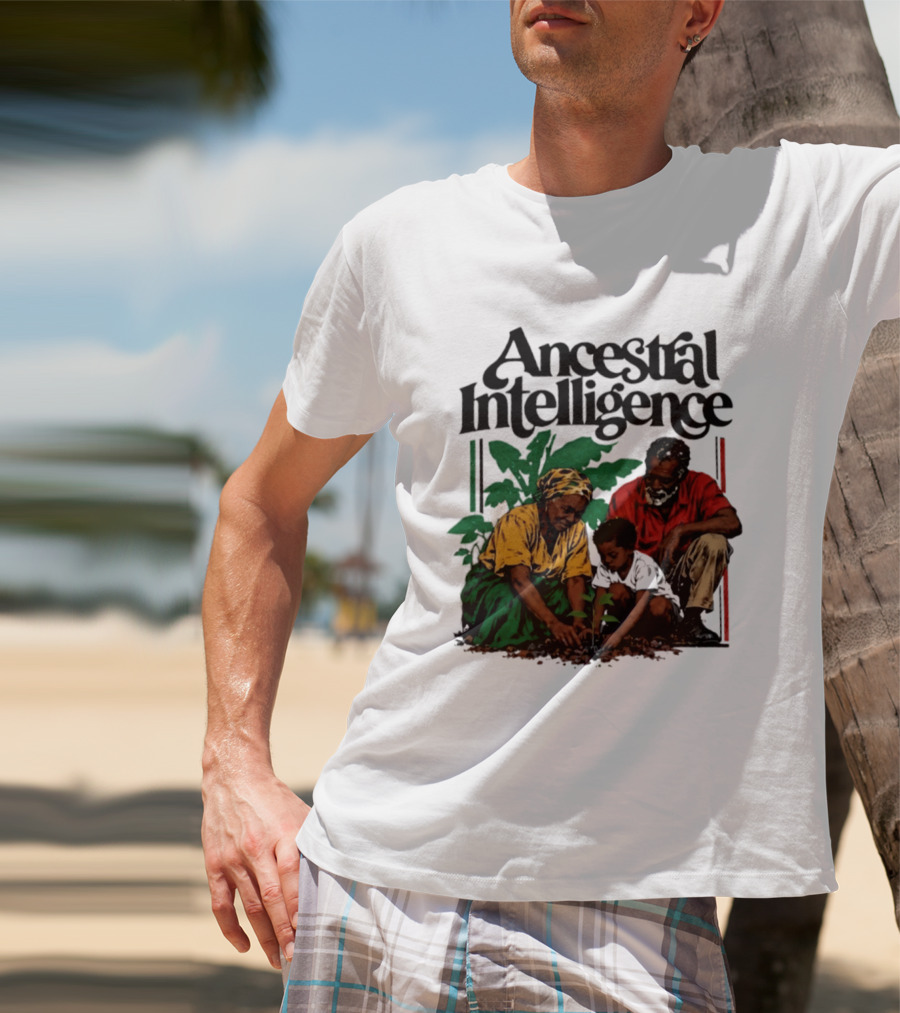 Ancestral Intelligence Heritage Wisdom Family Planting Scene T-Shirt