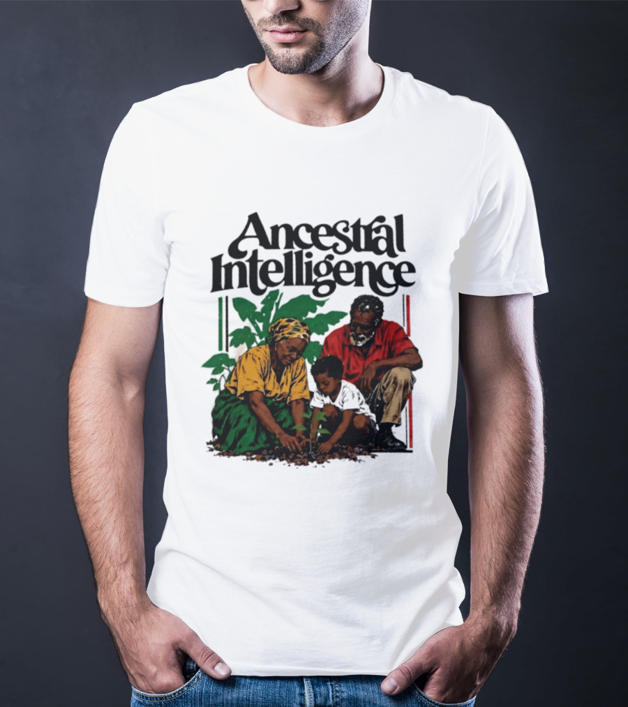 Ancestral Intelligence Heritage Wisdom Family Planting Scene T-Shirt