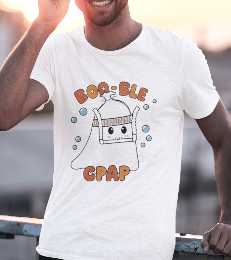 Boo Ble CPAP Ghost With Bubbles T-Shirt