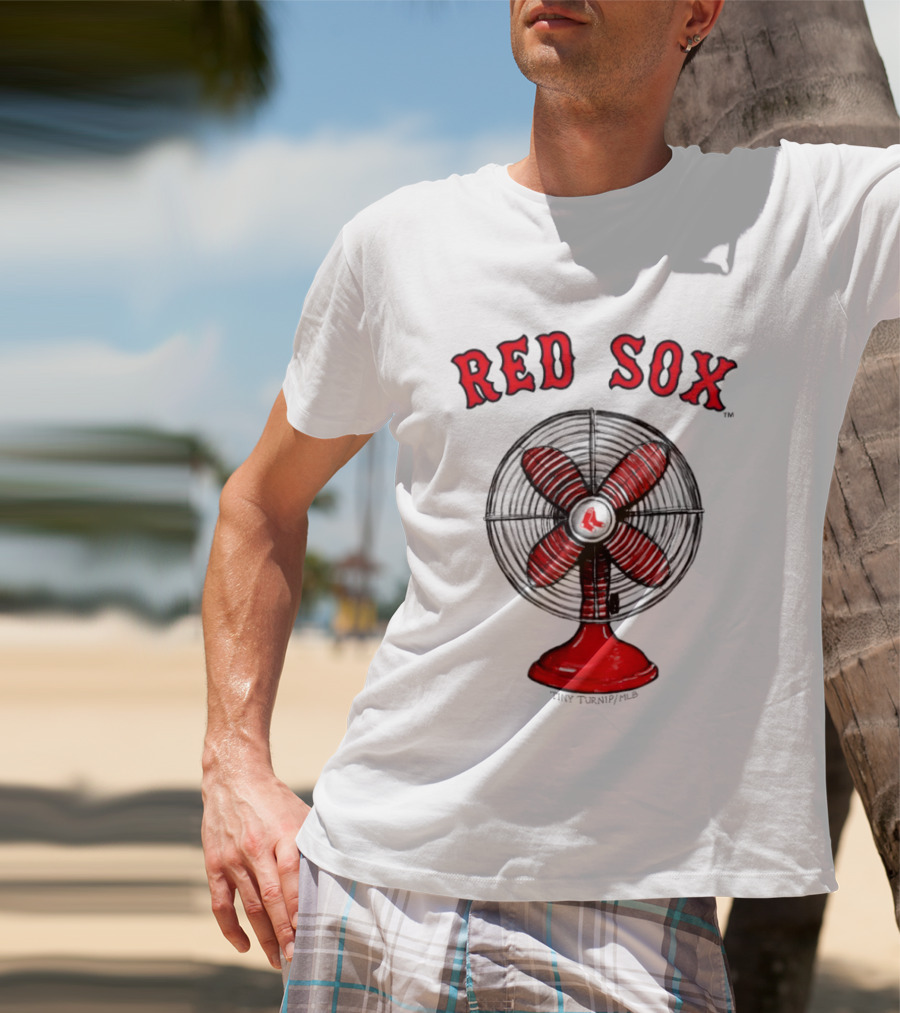 Red Sox Baseball Vintage Fan Art Tiny Turnip T-Shirt