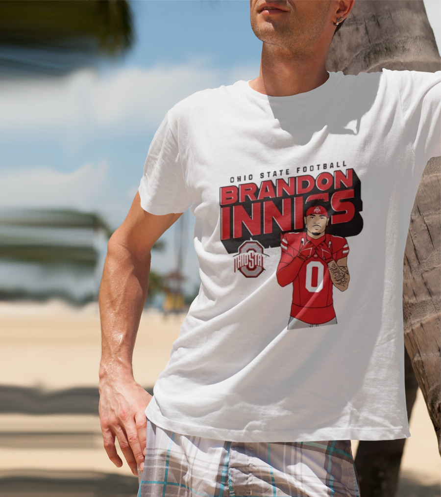 Ohio State Football Brandon Inniss Number 0 Ohio State T-Shirt
