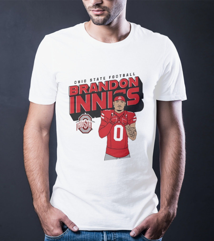 Ohio State Football Brandon Inniss Number 0 Ohio State T-Shirt
