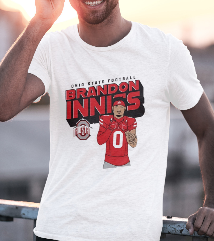 Ohio State Football Brandon Inniss Number 0 Ohio State T-Shirt