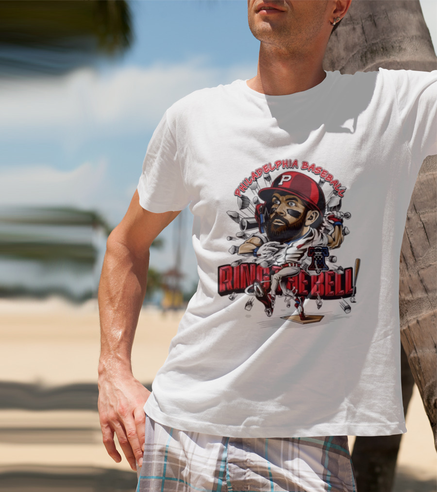 Bryce Harper Philadelphia Baseball Ring The Bell Caricature T-Shirt