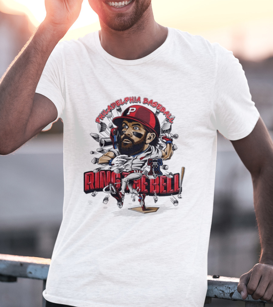 Bryce Harper Philadelphia Baseball Ring The Bell Caricature T-Shirt