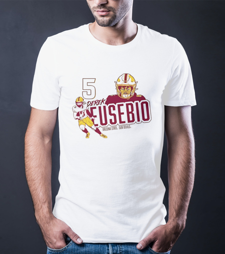 Derek Eusebio 5 Arizona State Sun Devils Football T-Shirt