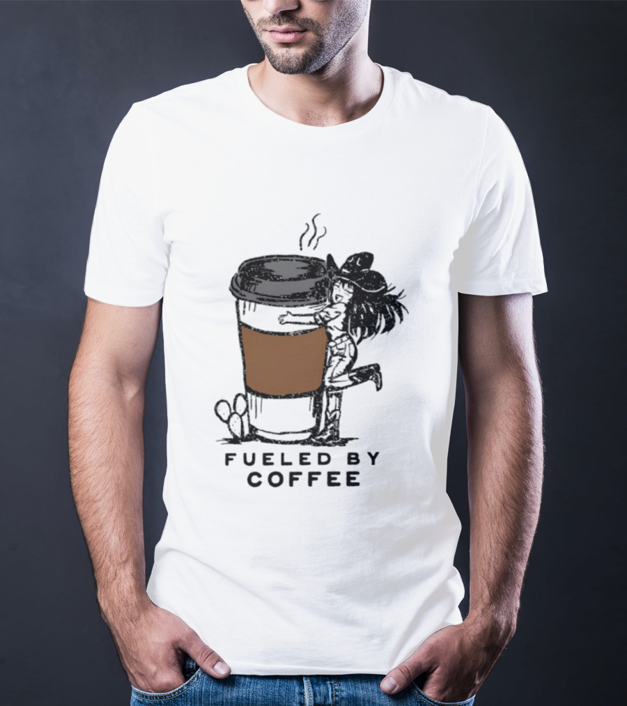 Fueled By Coffee Cowgirl Caffeine Western Rodeo Vibes T-Shirt