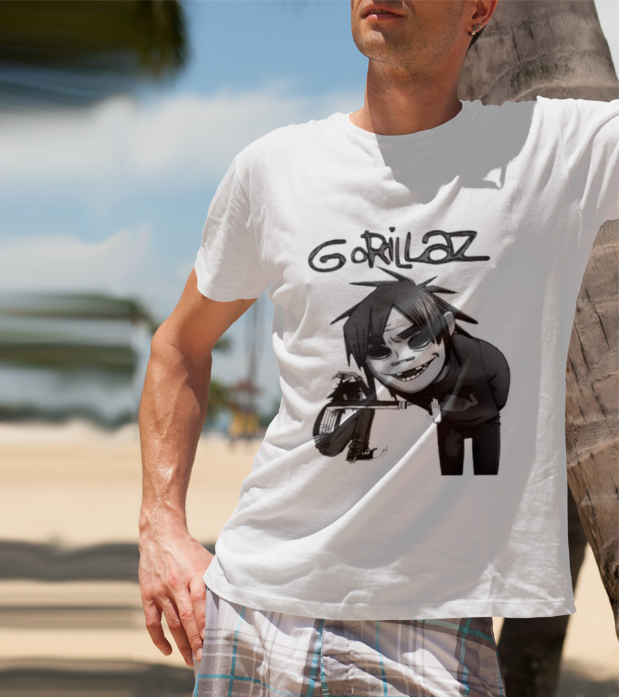Gorillaz Band Damon Albarn Jamie Hewlett Character Art Alternative Rock T-Shirt
