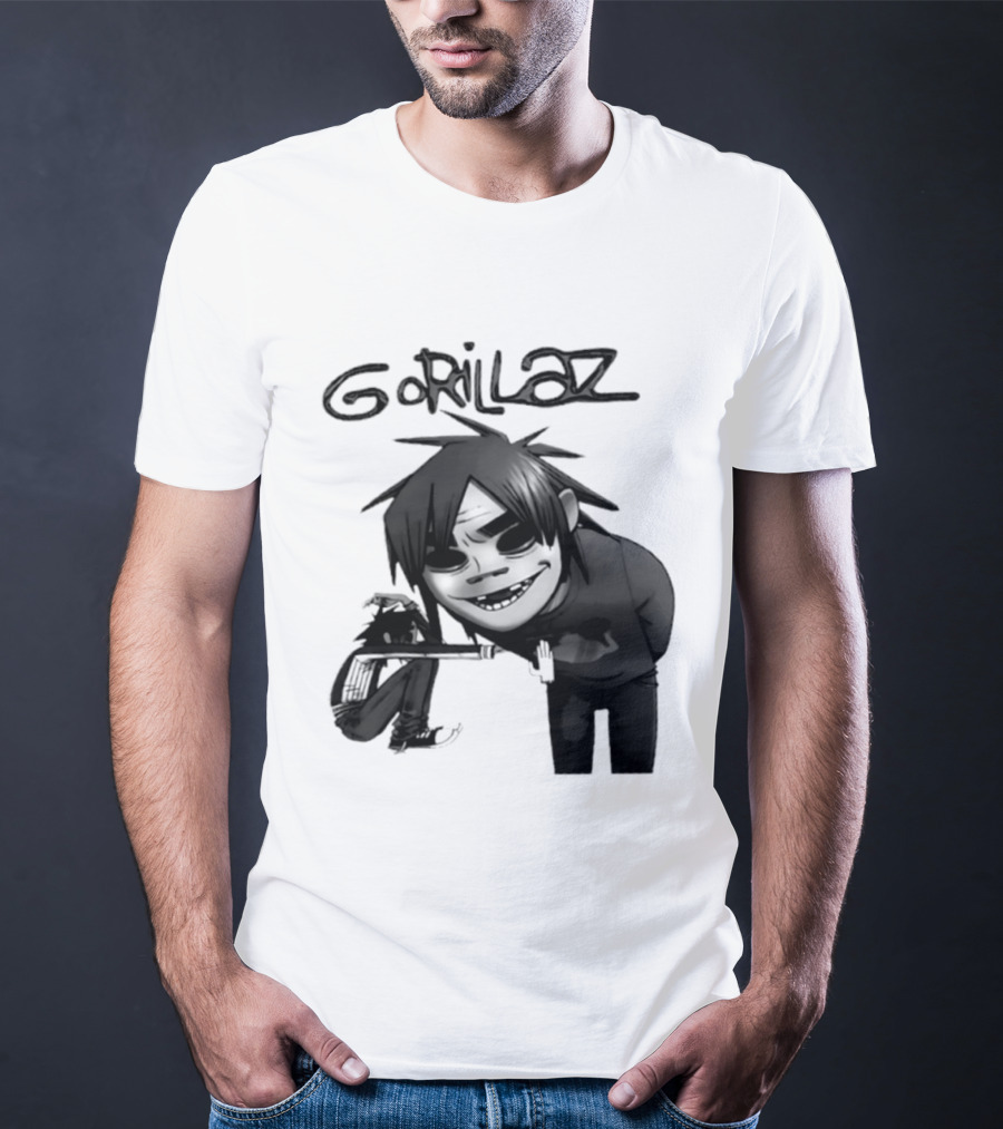 Gorillaz Band Damon Albarn Jamie Hewlett Character Art Alternative Rock T-Shirt