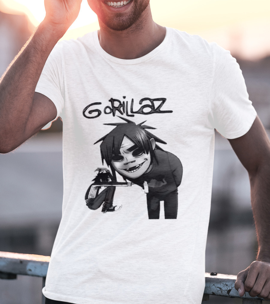 Gorillaz Band Damon Albarn Jamie Hewlett Character Art Alternative Rock T-Shirt