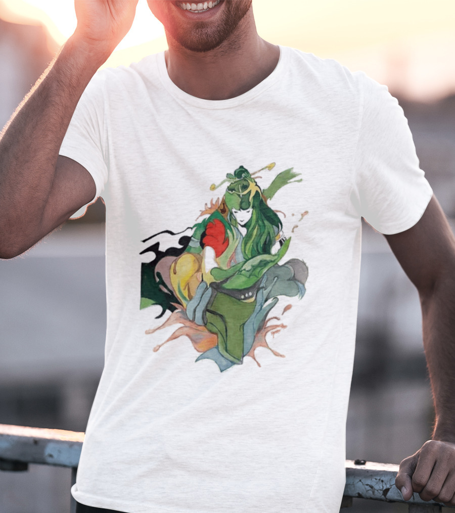Hand Painted Nujabes Abstract Art Colorful Brushstrokes T-Shirt
