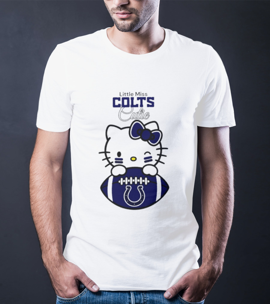 Indianapolis Colts X Hello Kitty Little Miss Colts Cutie Football 2026 Season T-Shirt