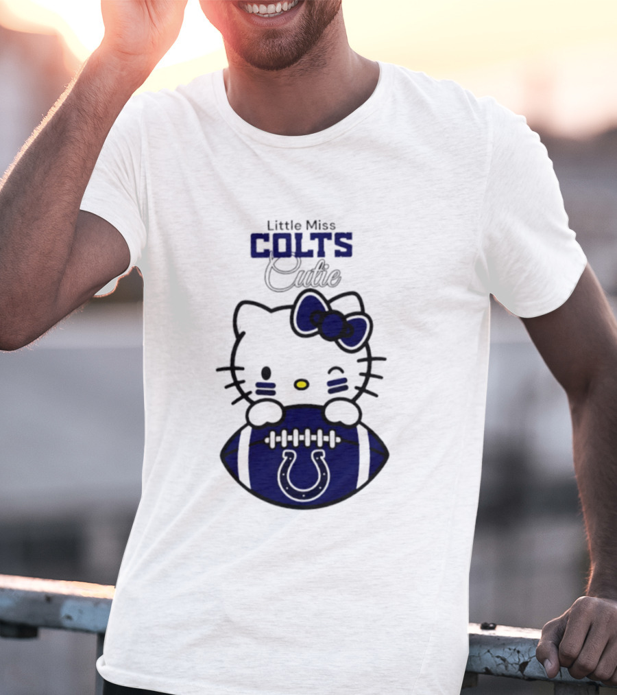 Indianapolis Colts X Hello Kitty Little Miss Colts Cutie Football 2026 Season T-Shirt