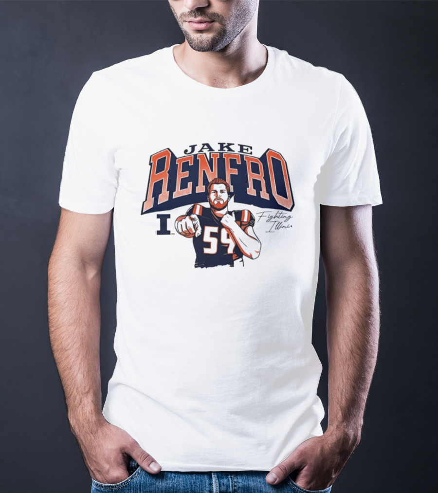 Jake Renfro Illinois Fighting Illini Football 54 T-Shirt