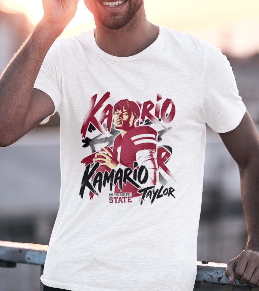 KaMario Taylor Mississippi State Bulldogs Football Player T-Shirt