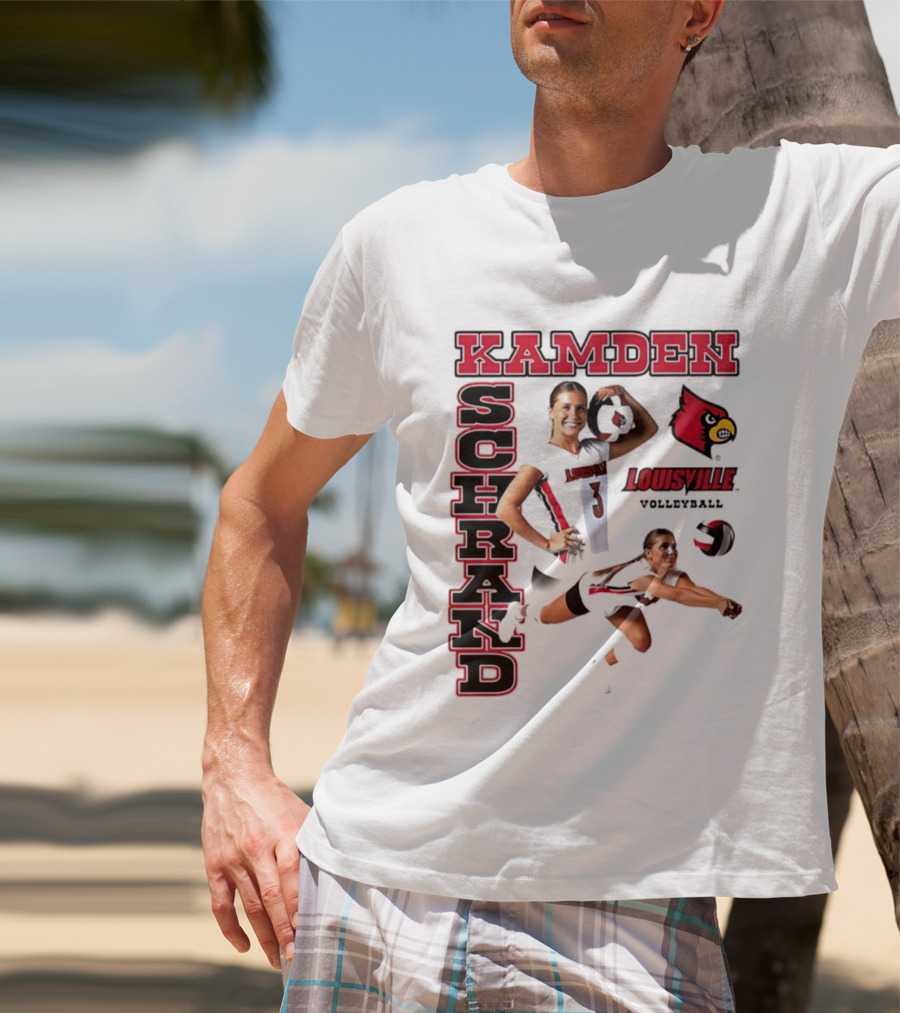 Kamden Schrand Louisville Cardinals Volleyball NCAA Sports Team Player Action T-Shirt