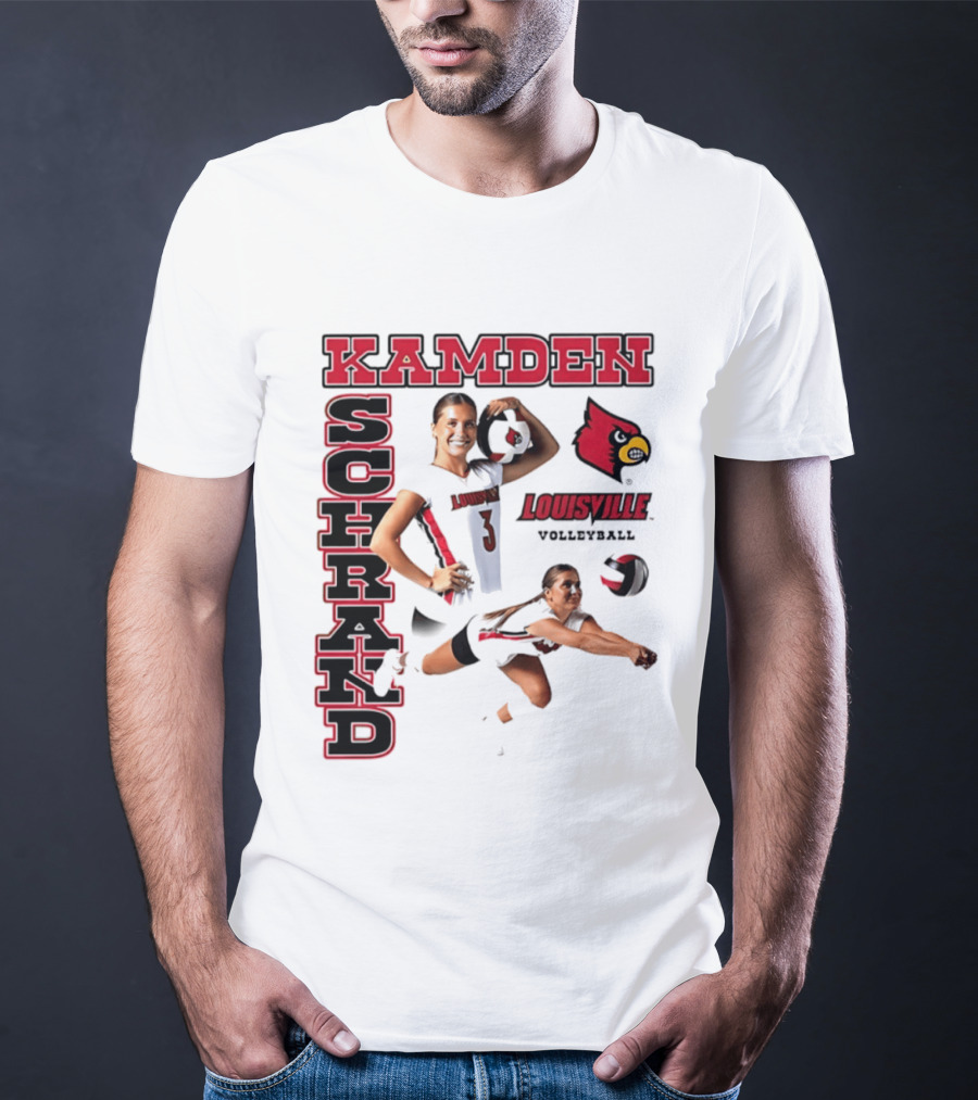 Kamden Schrand Louisville Cardinals Volleyball NCAA Sports Team Player Action T-Shirt