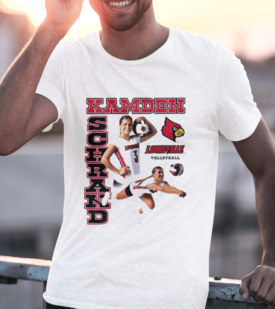 Kamden Schrand Louisville Cardinals Volleyball NCAA Sports Team Player Action T-Shirt