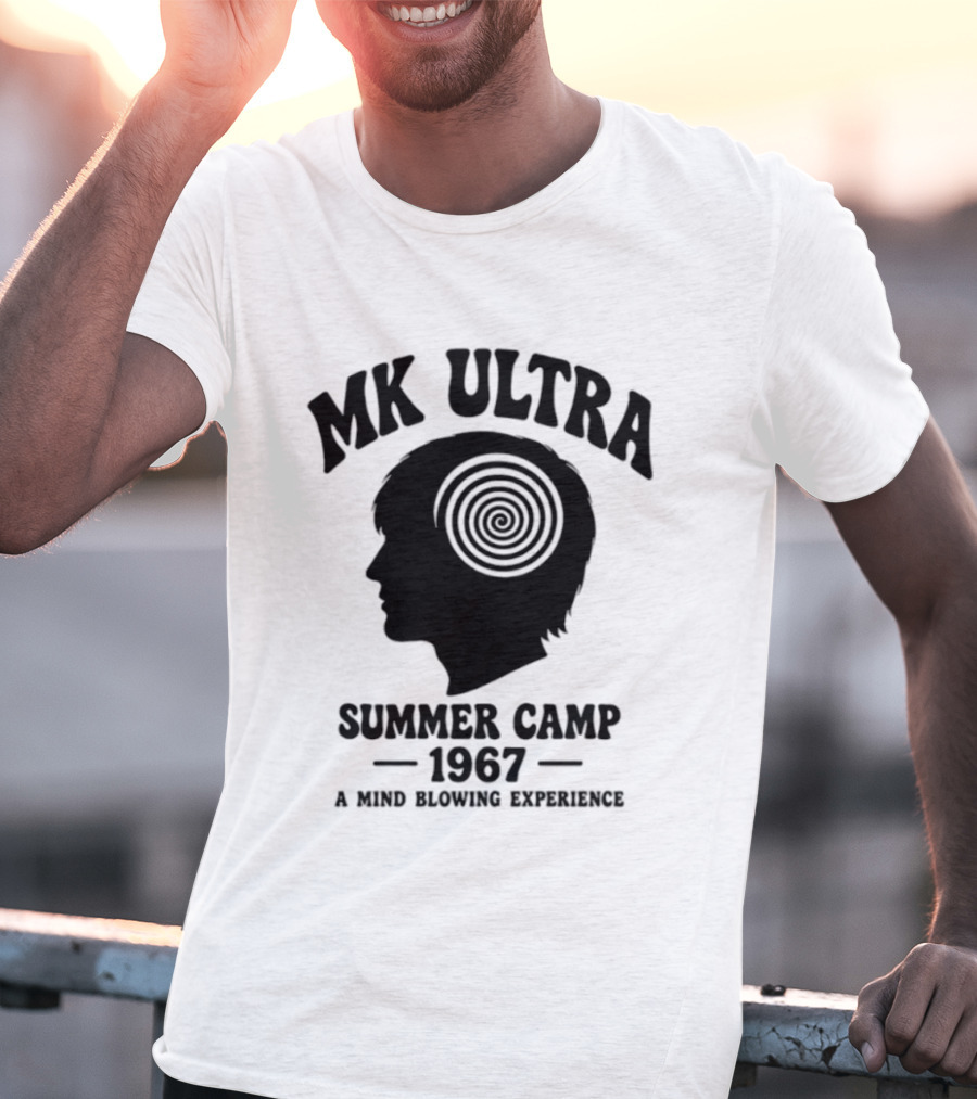 MK Ultra Summer Camp 1967 A Mind Blowing Experience Silhouette Spiral T-Shirt